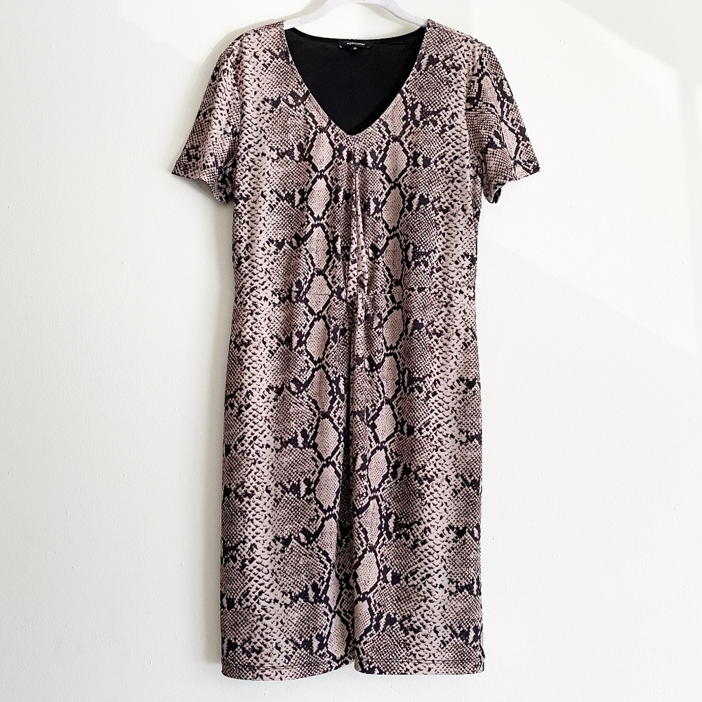 More & More snakeskin mini dress‎ v neck short sleeve